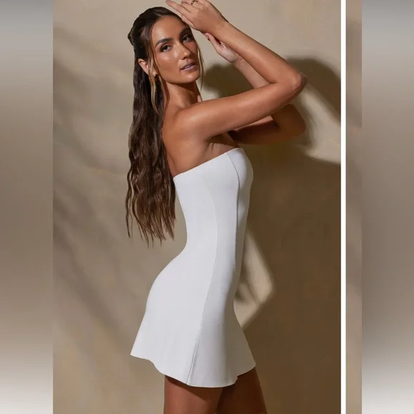 Oh Polly Strapless White Dress - Picture 2 of 5